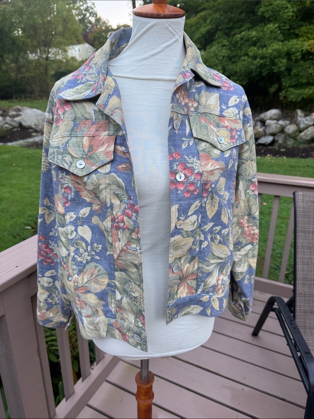 Women's Blazer floral cotton Norm Thompson